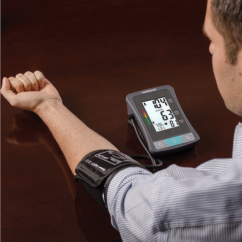 HealthSmart Digital Select Arm Blood Pressure Monitor with Automatic Cuff, Stores 120 Readings for 2 Users