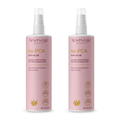 Reserveage Na-PCA Spray with Aloe Vera, Moisturizing Body Lotion for Dry Skin, Anti-Aging Face Moisturizer, 8 Fl Oz