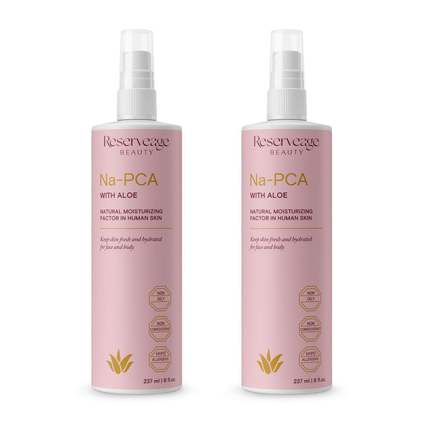 Reserveage Na-PCA Spray with Aloe Vera, Moisturizing Body Lotion for Dry Skin, Anti-Aging Face Moisturizer, 8 Fl Oz