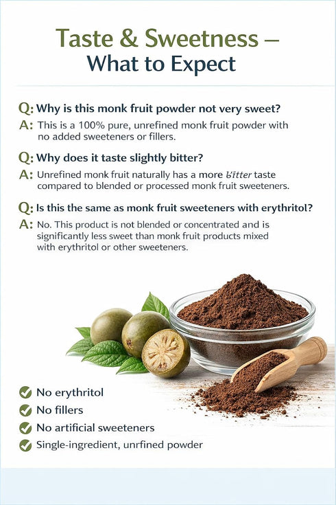 UNLEASH'D ORGANIC 16 oz Unleashd Organic Monk Fruit Powder Pure Unsweetened Monk Fruit, No Added Sugar, No Erythritol