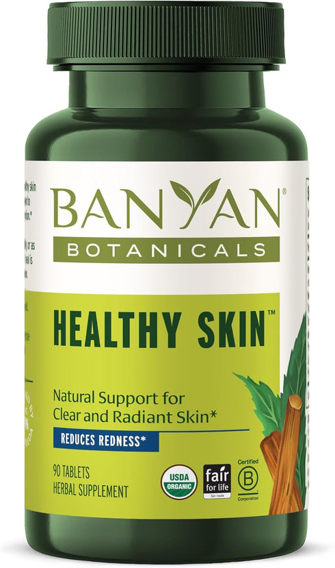 Banyan Botanicals Healthy Skin – Organic Skin Supplement for Radiant and Healthy Looking Skin – 90 Tablets, Non-GMO