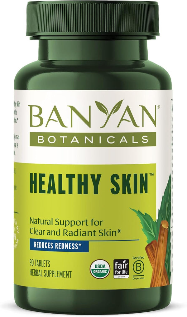 Banyan Botanicals Healthy Skin – Organic Skin Supplement for Radiant and Healthy Looking Skin – 90 Tablets, Non-GMO