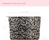 Makeup Bags for Purse, Large Zipper Cosmetic Pouch, Travel Canvas Make Up Organizer Tool Pouch for Women, Leopard Black