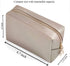 PU Leather Cosmetic Bag for Women Minimalism Makeup Bag for Daily Use Portable Storage Purse Small Neat Cosmetic Pouch Water-resistant Toiletry Bag for Travel (Coffee)