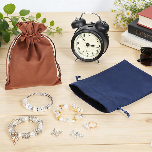 InnoHHustle 4 7.08 5.11inch (4 Pcs Dice Bag Soft Velvet Gift Bags x Drawstring Pouch Tarot Bag Jewelry Pouches