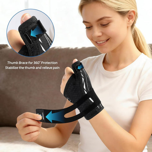 Thumb,CMC,De NEENCA Thumb Wrist Brace Support For Women&Men,Thumb Spica Splint For Night Support,Pain Relief