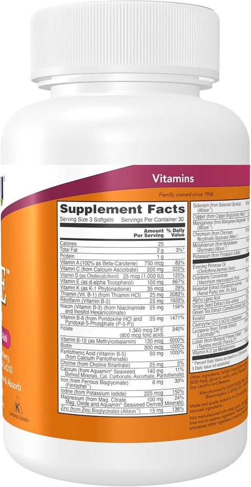 Horsetail CoQ10, 90 NOW Foods Supplements, Eve Women's Multivitamin with Evening Primrose, Cranberry, Green Tea, Silica
