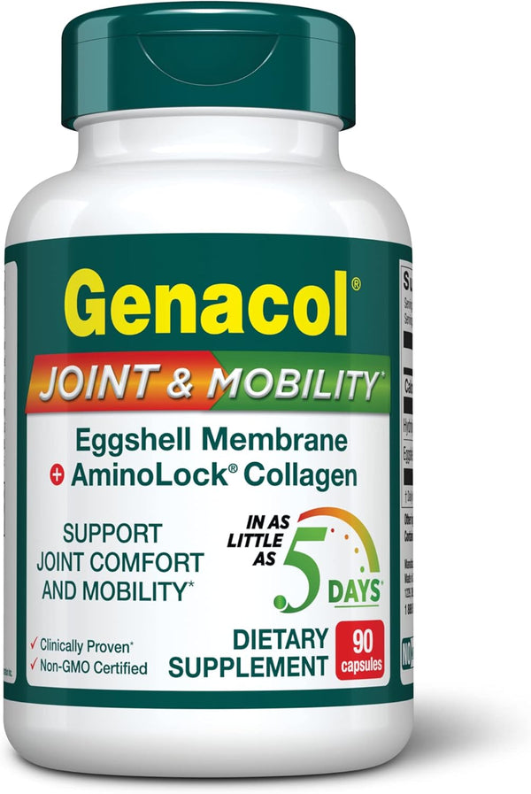 Genacol Collagen & Natural Eggshell Membrane | Joint Support Supplement for Rapid Relief in 5 Days, 90 Capsules