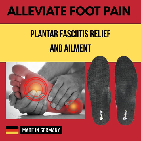 Pedag Plantar Fasciitis Arch Support Insoles, German Made Heat Moldable Shoe Inserts for Men and Women, Medium High Arch
