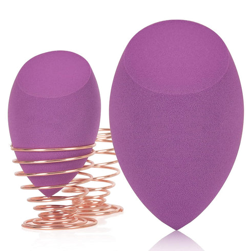 EXTRA LARGE 11CM Makeup Beauty Sponges Blender, 1x Small 1x Large, with 2 Sponge Holder for Flawless Application