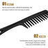 4PCS Wide Tooth Comb, Large Hair Detangling Comb for Curly, Wet, Long Hair, Professional Styling Comb (Black & Blue)