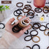 Pimoys 100 Pcs Elastic Hair Ties, Thick Seamless No Damage Ponytail Holders for Girls Women (Black)
