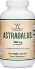 Double Wood Supplements Immune Boosting Astragalus 500mg 180 Capsules - Non-GMO, Gluten Free, Third Party Tested