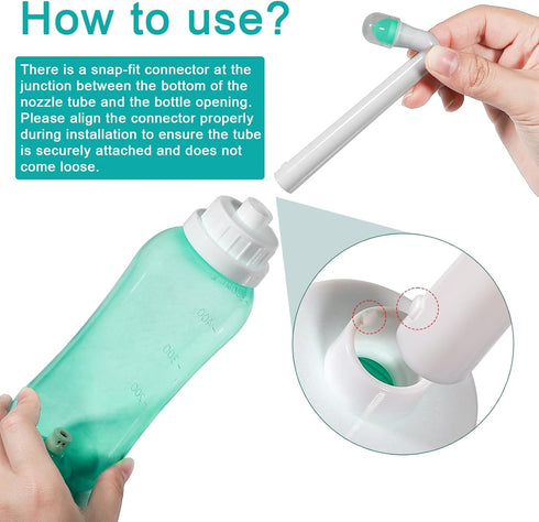 LIVE4COOL 16.9oz/500ml 2 Peri Bottle for Postpartum Travel Bidet Perineal Care for Mom and Baby Clean,Portable Squeeze