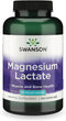 Swanson Magnesium Lactate Mineral Supplement for Muscle and Bone Health Support - 120 Capsules, 84mg Each