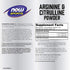 NOW Sports Nutrition, Arginine & Citrulline Powder, 1:1 Ratio, Amino Acid, 12-Ounce