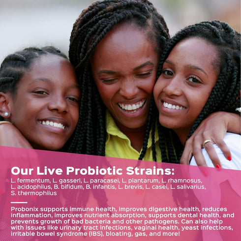 Probonix Probiotics for Women - 30-Day Supply, Organic Liquid Drops, 12 Live Strains, Grape