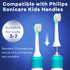 Toptheway Kids Replacement Heads for Philips Sonicare: Kids 3+ Compact Sonic Electric Toothbrush Heads, Pink Girl Green Boy 4 Pack