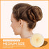 YaFex Hair Bun Maker Set, 3 Pieces (Small, Medium, Large), 6 Hair Elastics, 1 Bag Hairpins, Blonde
