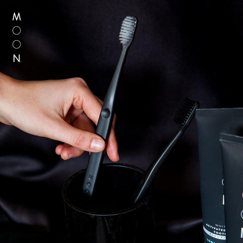 MOON Soft Bristle Toothbrush 2-Pack - Extra Soft Toothbrushes for Adults, Gentle Deep Cleaning, 720 Tapered Bristles