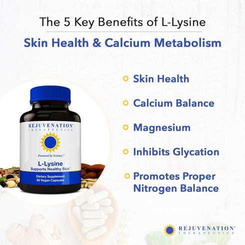 L-Lysine, Supports Healthy Skin, 60 Vegan Capsules, 500mg