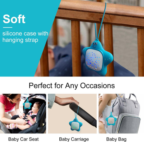 White Noise Machine for Baby with Star Projector | Sleep Aid Music for Nursery & Travel | Portable Sound Machine