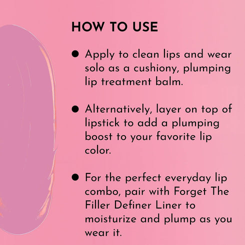 Lawless Forget the Filler Lip Plumping Tinted Balm - Cupid - Natural Ingredients for Fuller, Smoother Lips - 0.09 oz