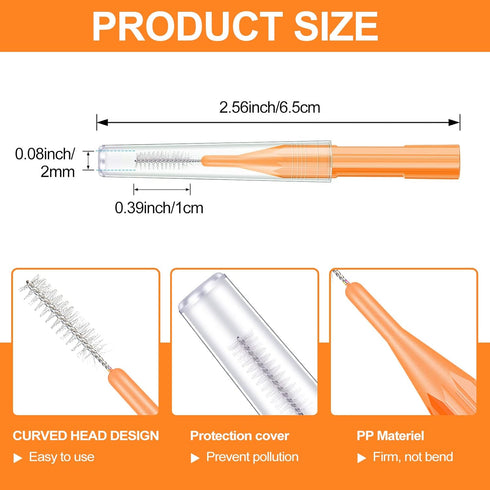 Zopeal 250 Pieces Braces Flossers: Interdental Brush for Cleaner Teeth, Soft Dental Picks Refill Toothpick Cleaners