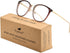 Cyxus TR90 Cat Eye Women Eyewear Frames - Round Stylish Retro Metal Blue Light Glasses, UV Blocking