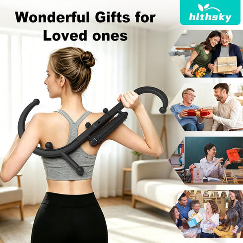 hlthsky Trigger Point Massage Tool, Manual Back and Neck Massager Hook for Deep Tissue Pain Relief, S-Shape Self