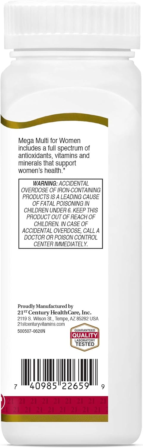 21st Century Mega Multi for Women Tablets, 90 Count