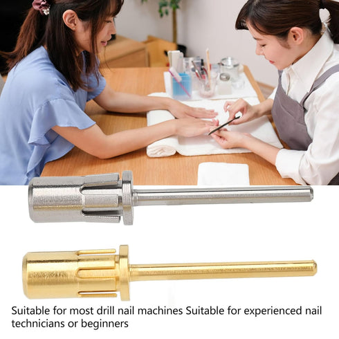 Nail Drill Bit, 2pcs Mandrel for Sanding Bands, Tungsten Steel Manicure Tool for Electric Nail Grinding