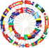 Anley Assorted 100 Different Countries Toothpick Flag, Vivid Double Sided Print & Solid Smooth Pick for Party