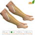 Footless Zipper Compression Leg Calf Shin Sleeve, 15-20 mmHg, 2 Pairs (Beige Combo, 4X-Large)