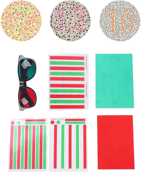 Red Green Vision Correction Cards, Red Green Myopia Training Cards Disinhibit Training Reading Aids Myopia Strabismus
