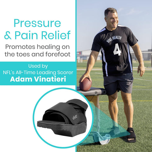 Hammer Vive Offloading Post-Op Shoe - Forefront Wedge Boot for Broken Toe Injury - Non Weight Bearing Medical Recovery