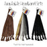 Solid No Crease Elastic Headband Hair Ties, 5/8" Wide, Soft Stretch, Adjustable Size, Brown