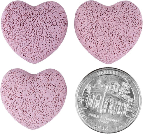 Set Pack 8(1'') SUNYIK Assorted Natural Lava Rock Puff Heart Pocket Stone Aromatherapy Essential Oil Diffuser