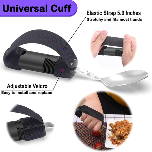 Adaptive Weighted Utensils for Parkinson's Patients, Hand Tremors, Disabled People, Silverware for Arthritic Hands