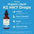MaryRuth Organics USDA Organic Vitamin K2 MCT Liquid Drops for Adults & Kids | 100 mcg K2 MK7, 1oz