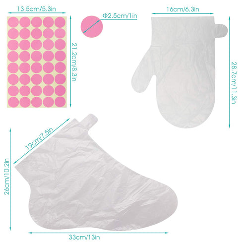 Segbeauty Paraffin Wax Liners, 200pcs Larger Thicker Plastic Hand and Foot Bags for Wax Treatment