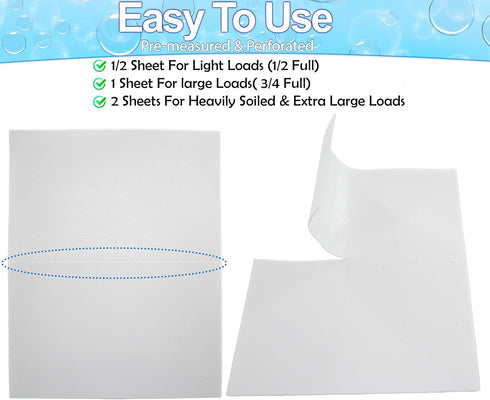 Laundry Detergent Sheets, 120 Loads, Eco-Friendly, Hypoallergenic, Powerful Stain Removal, Fresh Scent
