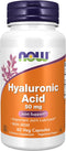 NOW Supplements Hyaluronic Acid 50 mg with MSM - 60 Veg Capsules for Joint Support