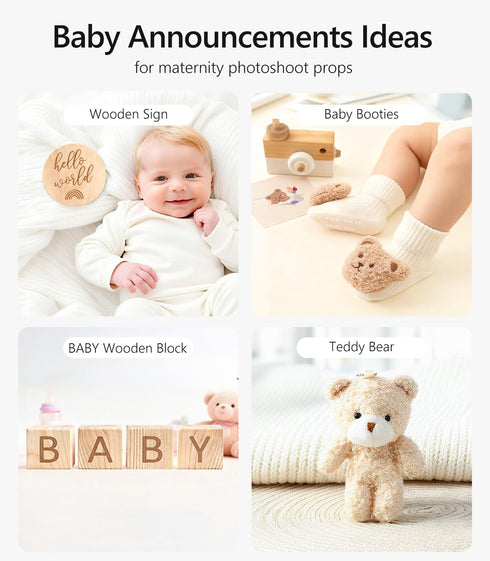 Set, Pregnancy Announcement Baby Announcement Props Ideas Include Letter Board, Pregnancy Test Box, Baby Onesie