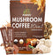 RIOWEGO Mushroom Coffee Powder,10-in-1 Mushroom Superfood Adaptogen Mix-Organic Lion's Mane, Chaga, Turkey Tail,