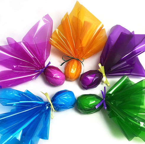 Blue Cellophane Wrap Roll, Translucent Blue Wrapping Paper, 16 Inch x 100 Ft for Gift Baskets