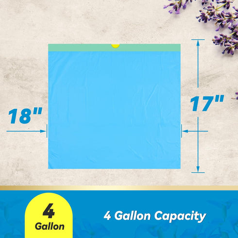 Wowflash 300 Count 15 4 Micron Extra Thick Gallon Drawstring Small Trash Bags, Sturdy & Tear-Resistant Small Garbage