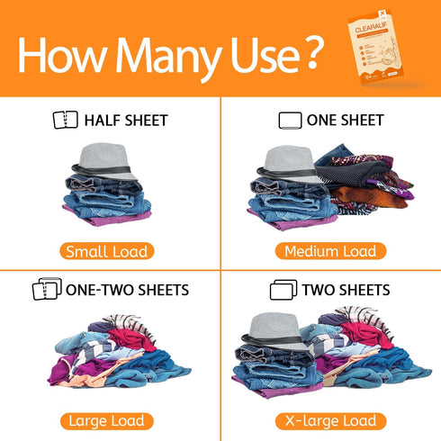 CLEARALIF Laundry Detergent Sheets, Eco Friendly & Hypoallergenic, Orange, 64 Load, CLEARALIF Strips