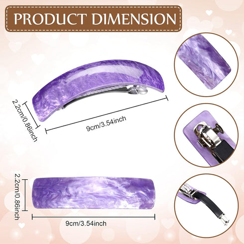 WILLBOND 6 Pcs Hair Barrettes for Women, Large French Clips Pin Retro Clasp, 6 Colors Multicolor Accessories