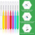 Patelai 80 Pieces Multicolored Braces Brush, Interdental Brush Toothpick Dental Hygiene Tool Kit